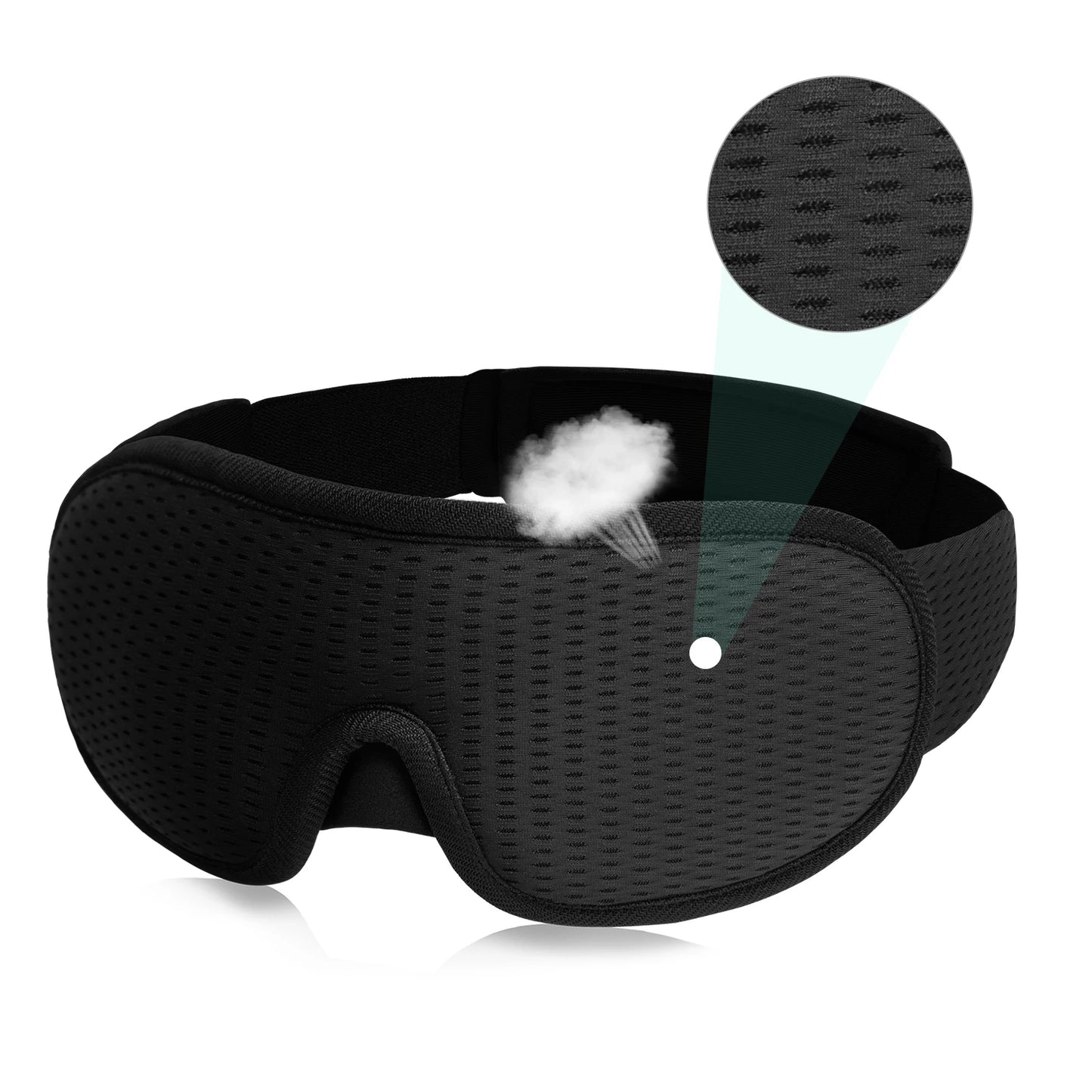3D Padded Sleep Mask – Light-Blocking Eye Shade & Sleeping Aid