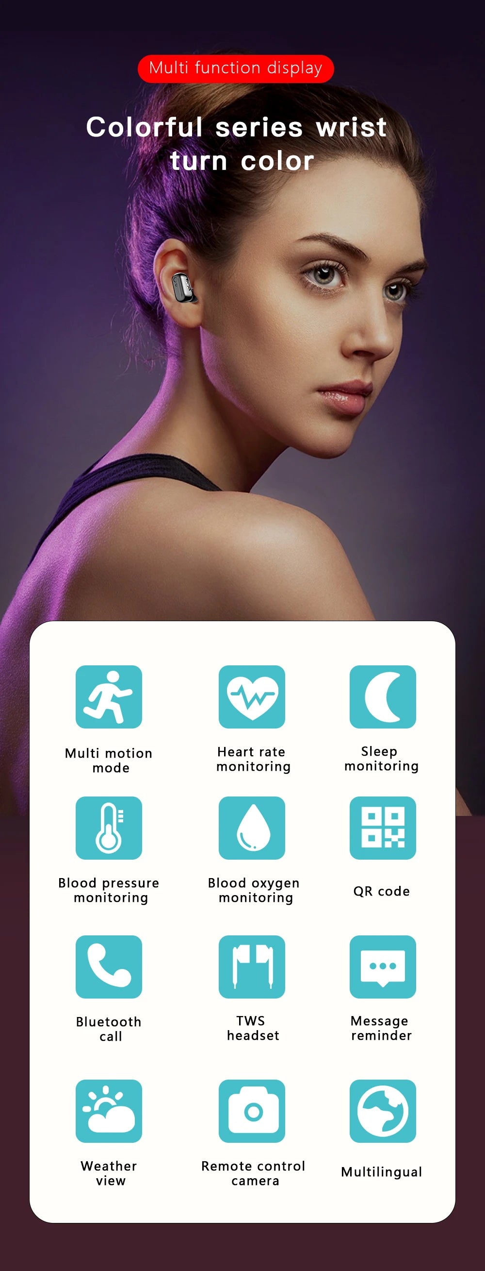 X7 2-in-1 Smart Watch with TWS Bluetooth Earbuds – Fitness & Health Monitor