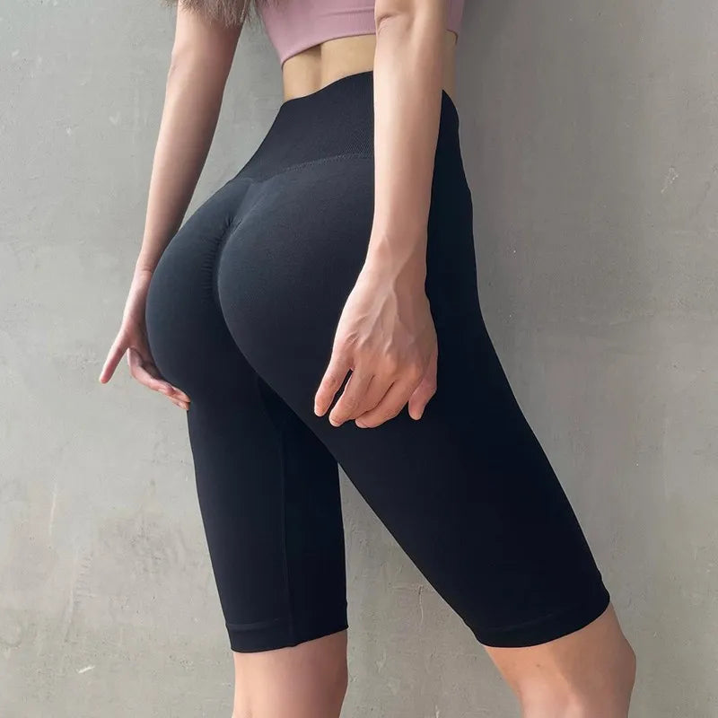 Women’s High Waist Yoga Shorts – Quick Dry Push-Up Sport Shorts with Tummy Control for Running and Fitness