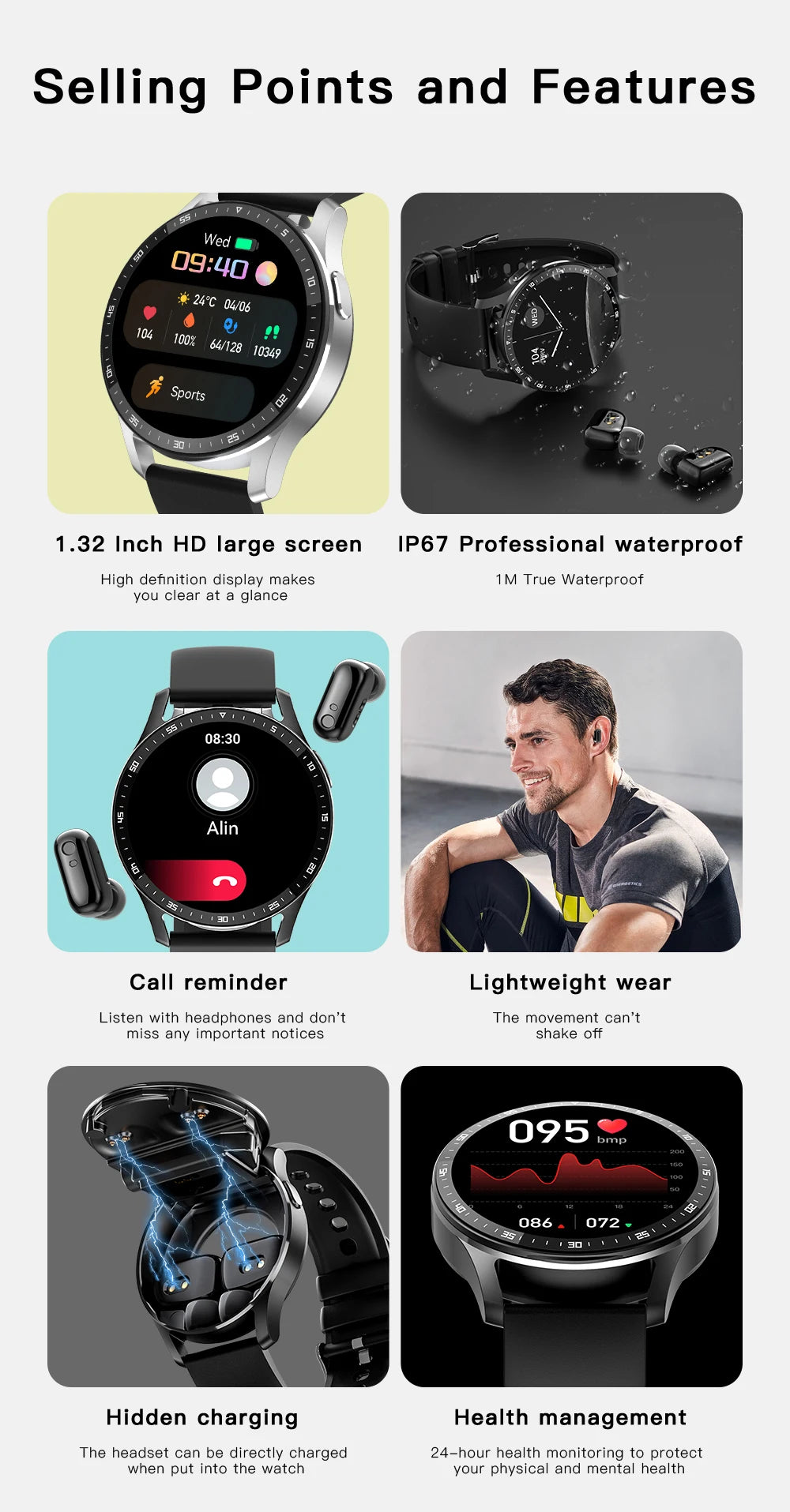 X7 2-in-1 Smart Watch with TWS Bluetooth Earbuds – Fitness & Health Monitor