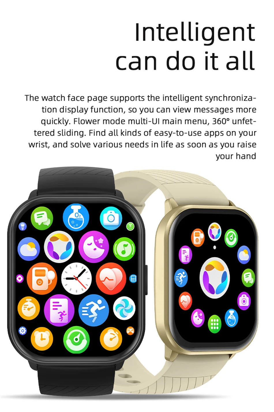 2024 Smart Watch – Heart Rate & Blood Pressure Fitness Tracker with Bluetooth Call