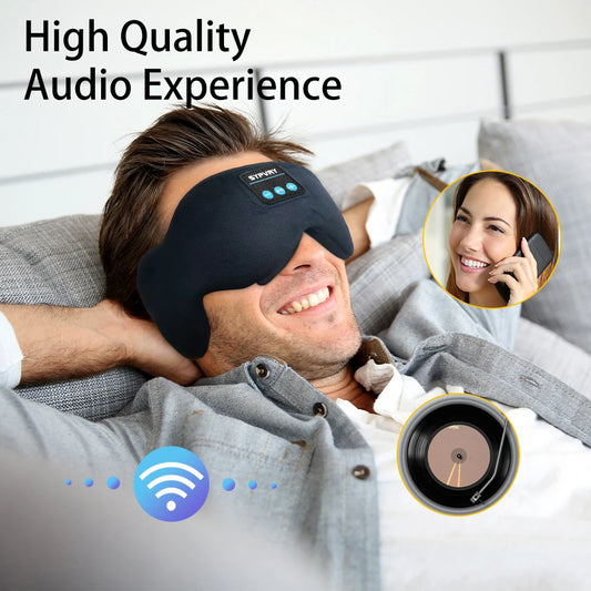 Bluetooth 5.3 Sleeping Mask with Wireless Headphones – Eye Shade for Men & Women