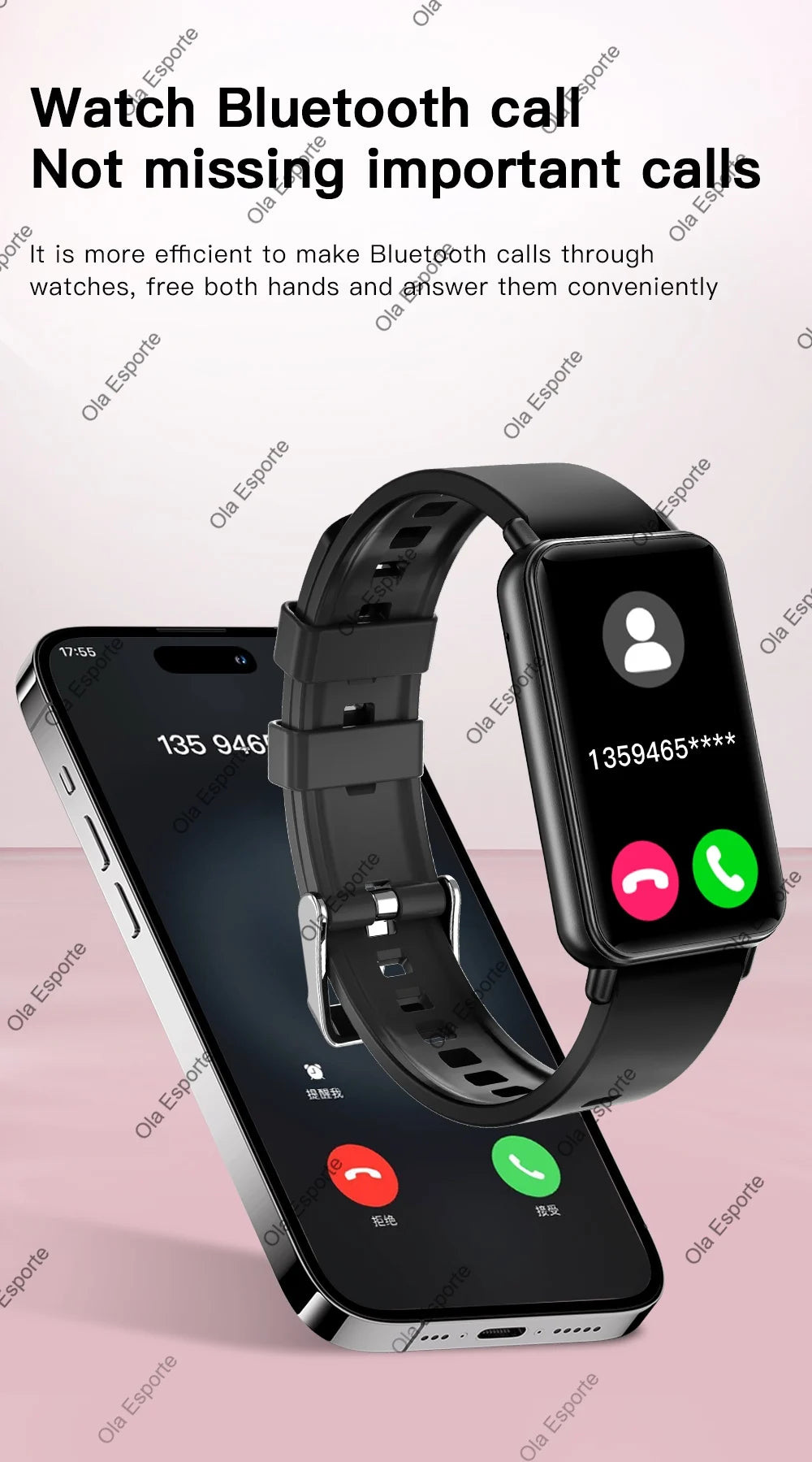 2025 Smart Bracelet – Heart Rate Monitor, Fitness Tracker & Bluetooth Call