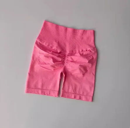 Women’s High Waist Yoga Shorts – Quick Dry Push-Up Sport Shorts with Tummy Control for Running and Fitness