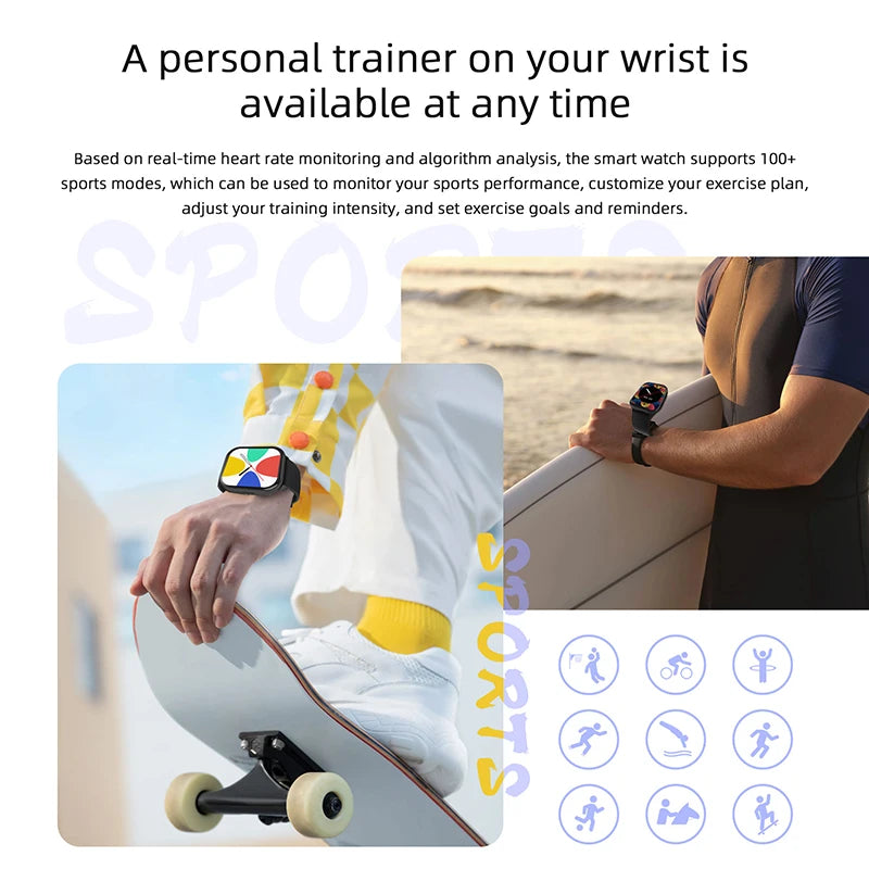 2024 Smart Watch – Heart Rate & Blood Pressure Fitness Tracker with Bluetooth Call