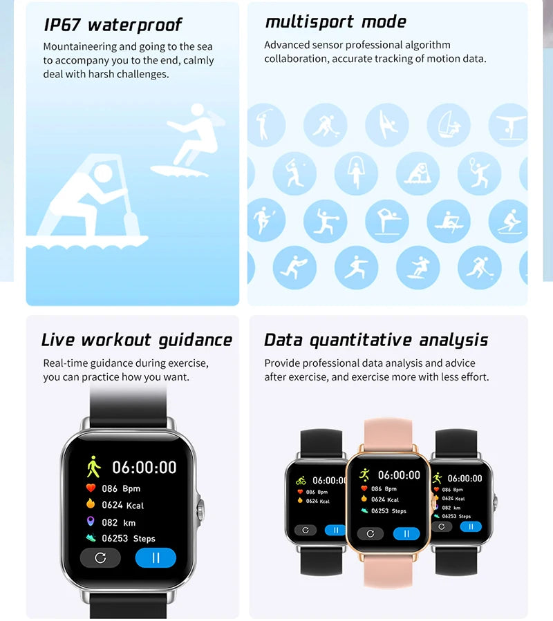 2025 Smart Watch – Bluetooth Call, Music & Fitness Tracker