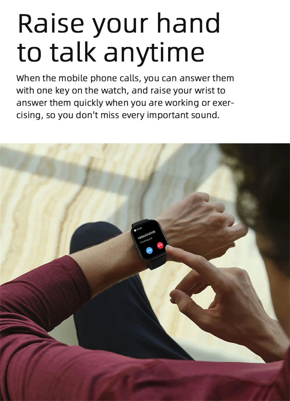 2024 Smart Watch – Heart Rate & Blood Pressure Fitness Tracker with Bluetooth Call