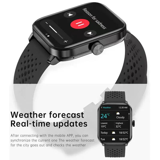 Men’s 1.85" Smart Watch – Heart Rate & SpO₂ Monitor with Multi-Sport Modes