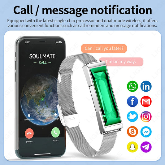 LIGE Smart Fitness Tracker – Heart Rate & SpO₂ Smart Bracelet