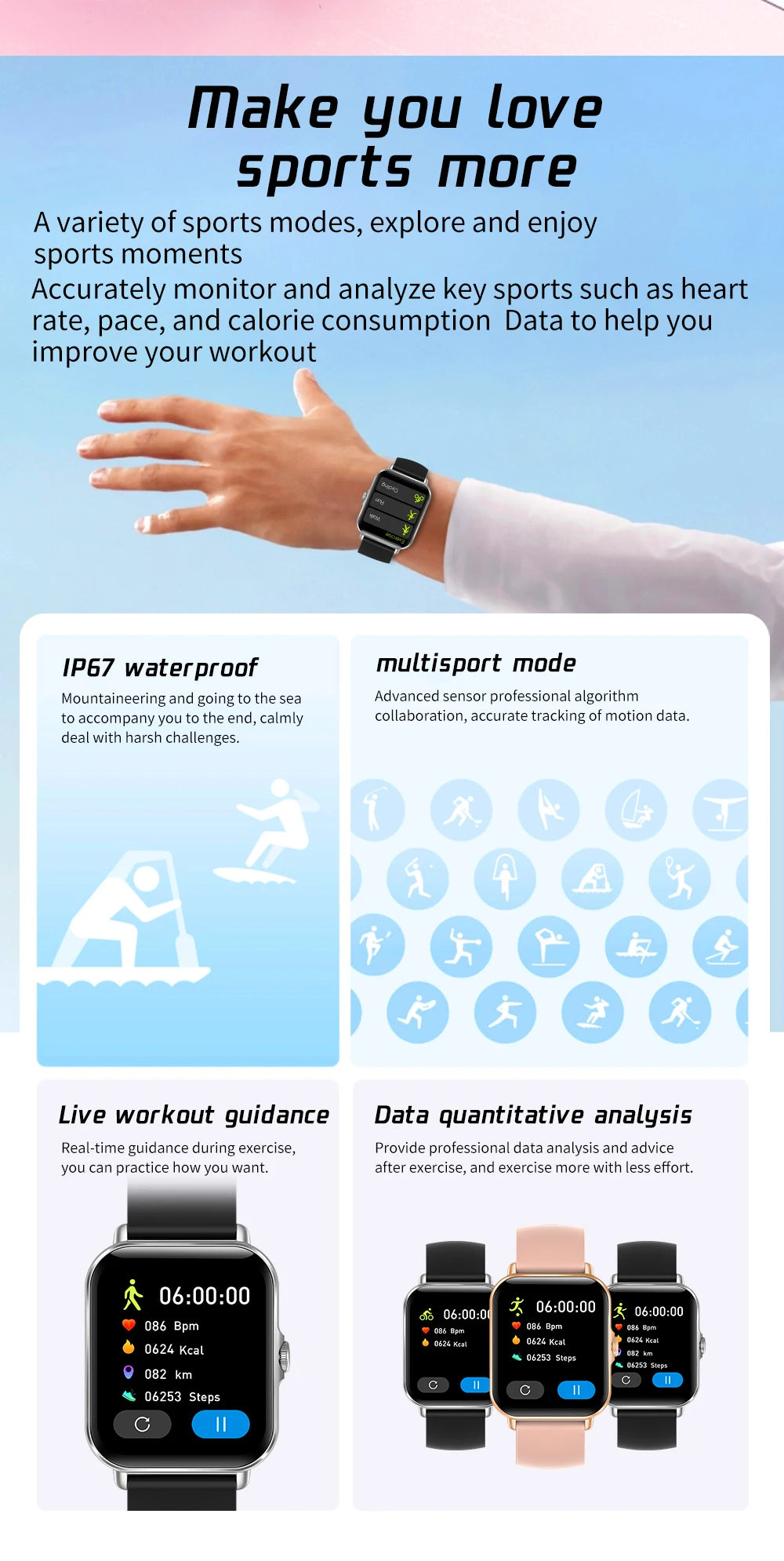 2025 Smart Watch – Bluetooth Call, Music & Fitness Tracker