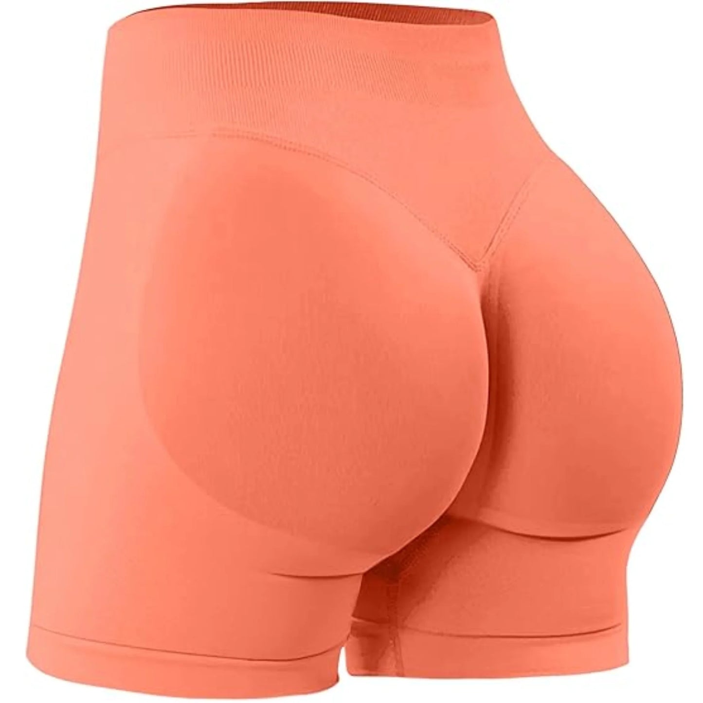 High-Waist Yoga Shorts – Solid Color Fitness & Running Leggings