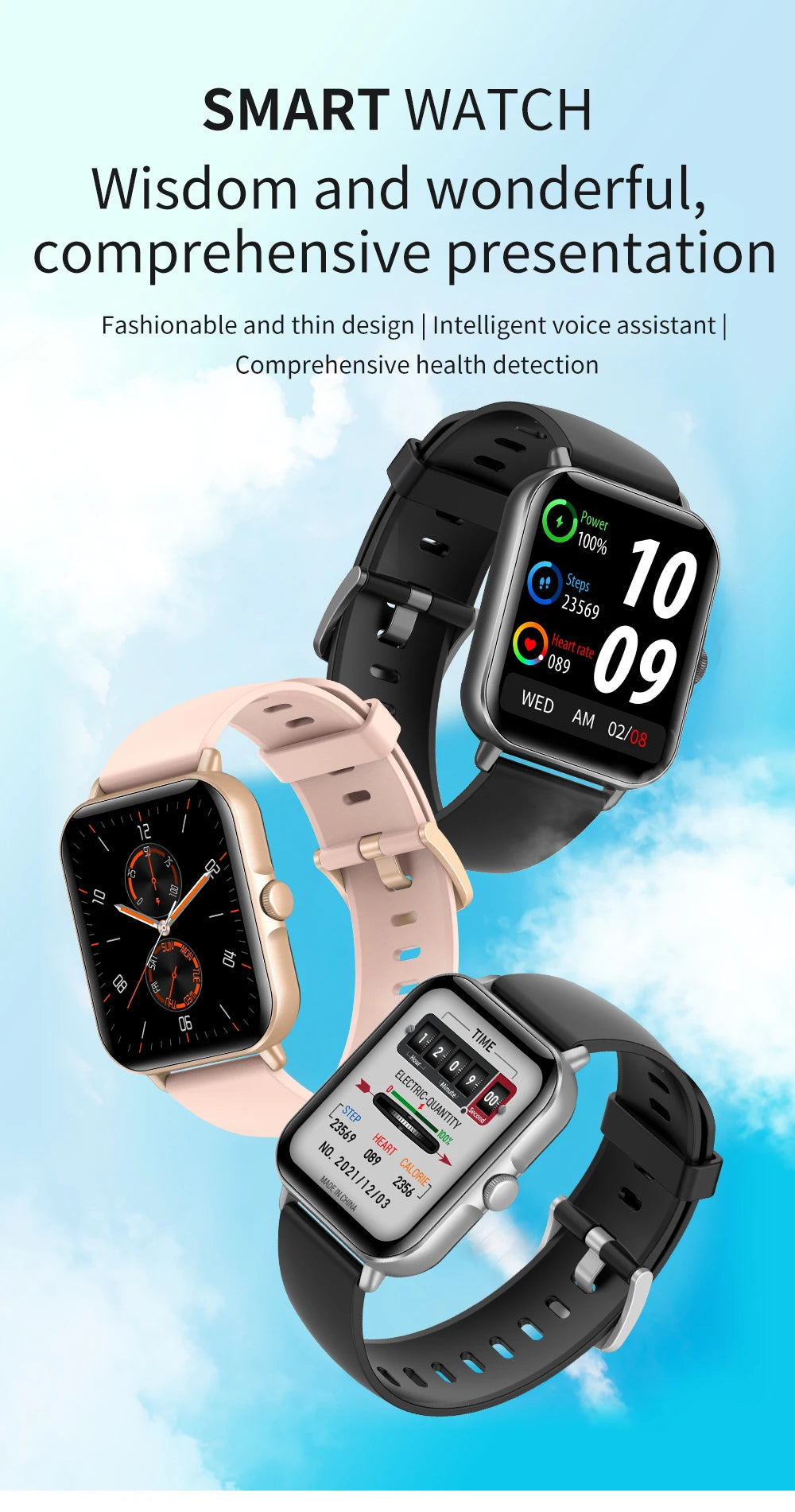 2025 Smart Watch – Bluetooth Call, Music & Fitness Tracker