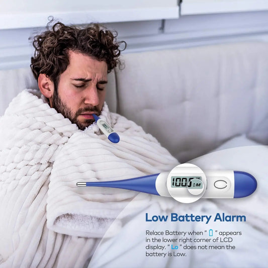 Digital Oral Thermometer – Fast 15s Reading for Adults & Fever Check