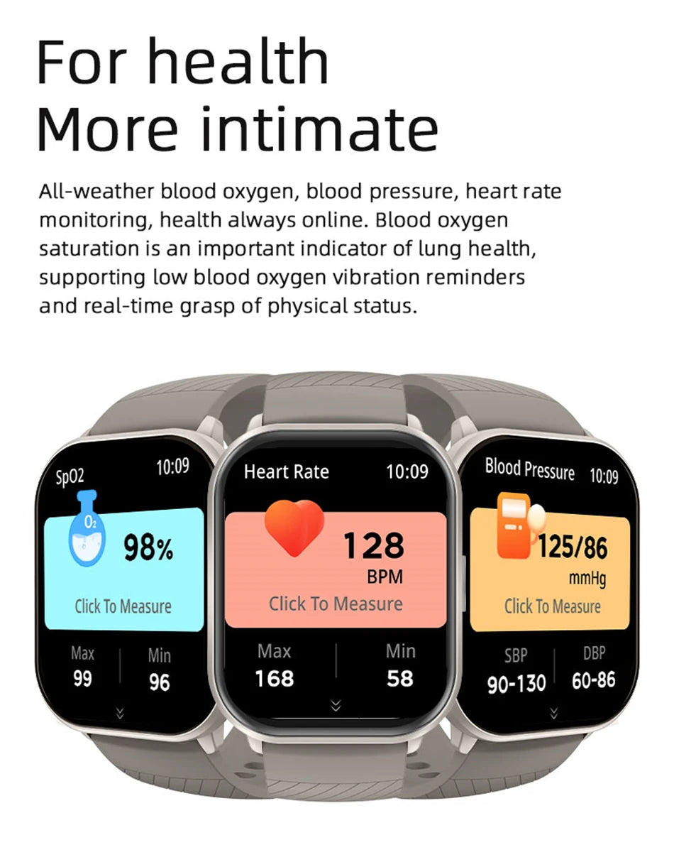 2024 Smart Watch – Heart Rate & Blood Pressure Fitness Tracker with Bluetooth Call