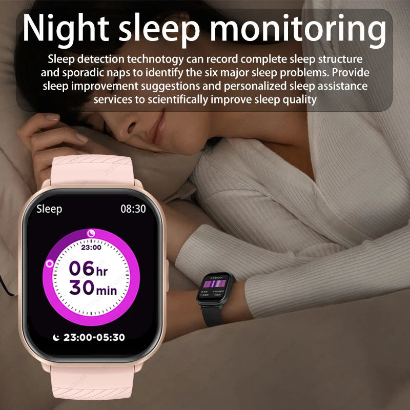 2024 Smart Watch – Heart Rate & Blood Pressure Fitness Tracker with Bluetooth Call