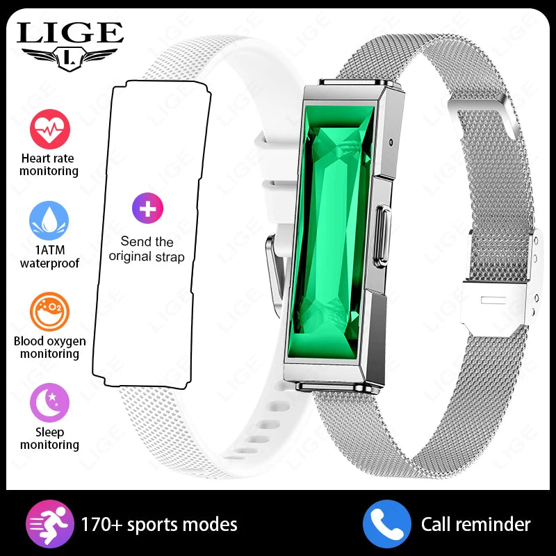 LIGE Smart Fitness Tracker – Heart Rate & SpO₂ Smart Bracelet