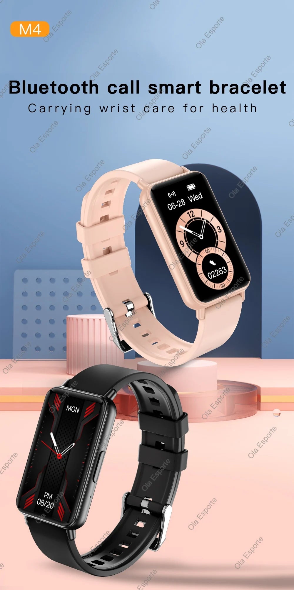 2025 Smart Bracelet – Heart Rate Monitor, Fitness Tracker & Bluetooth Call