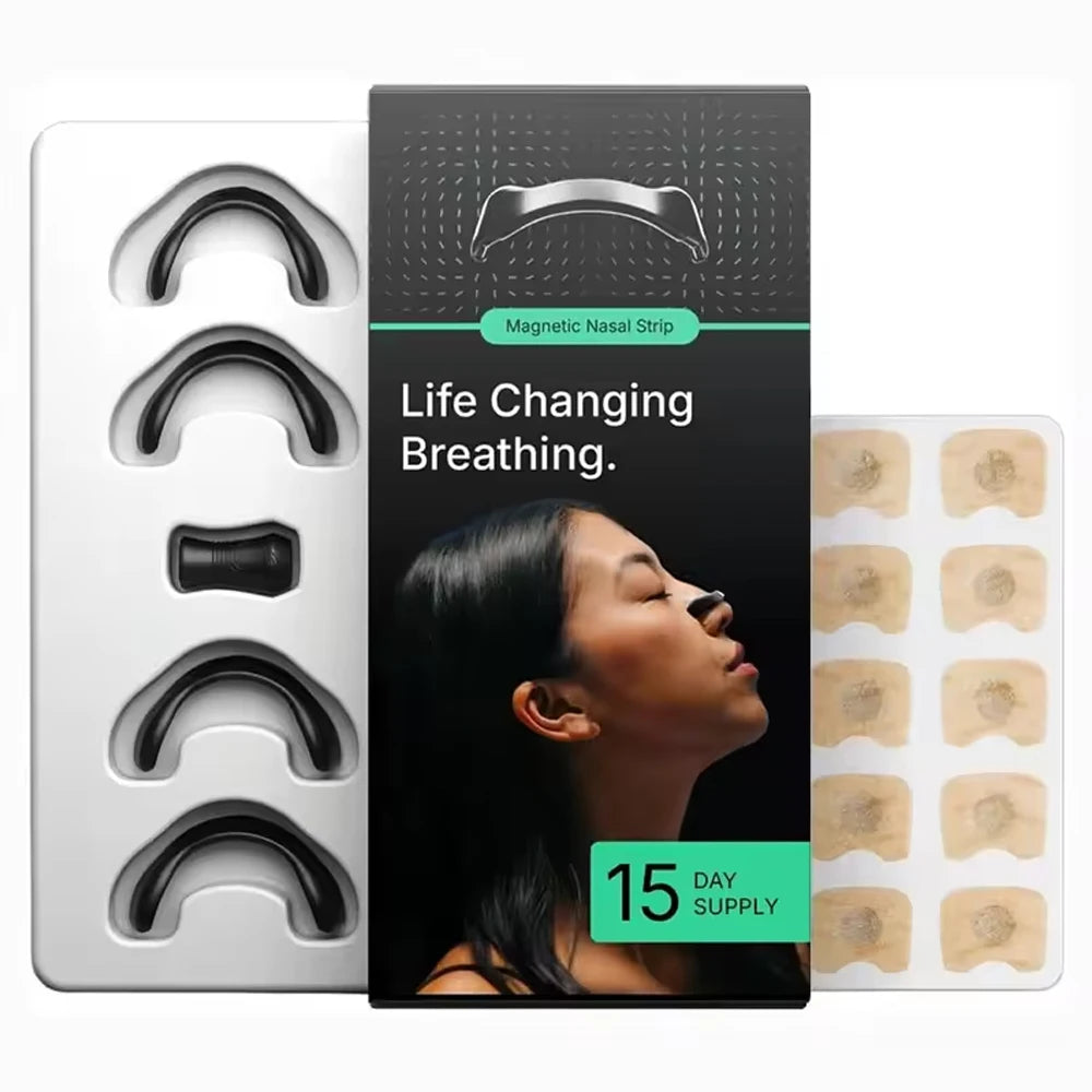 Magnetic Nasal Strips – Skin-Safe Sport Breathing & Anti-Snore Kit