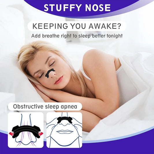 Black Nasal Strips – Extra Strength Anti-Snoring Sleep Aid (30/60/90pcs)