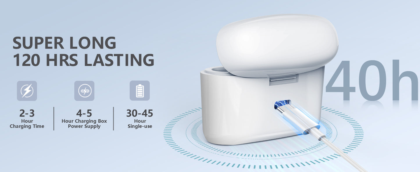 Wireless Mini Hearing Aid – HD Digital Noise-Cancelling Amplifier with Charging Box