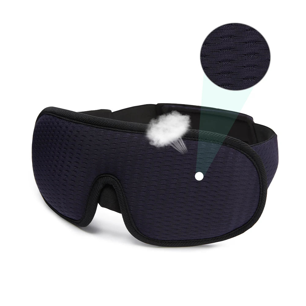 3D Padded Sleep Mask – Light-Blocking Eye Shade & Sleeping Aid