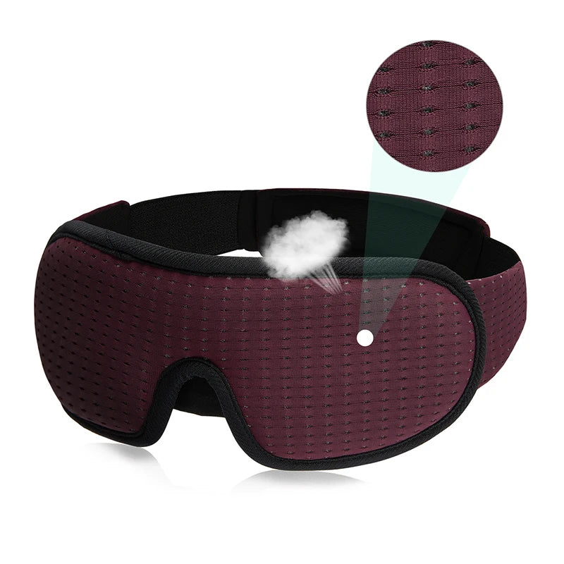 3D Padded Sleep Mask – Light-Blocking Eye Shade & Sleeping Aid