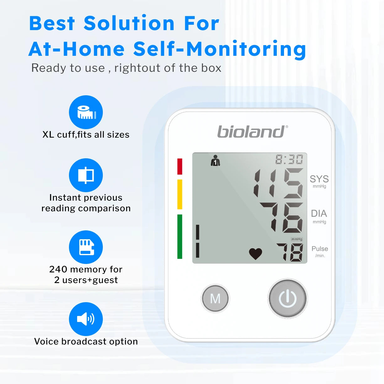 Bioland 2005 Blood Pressure Monitor – Automatic Upper Arm Digital Tensiometer