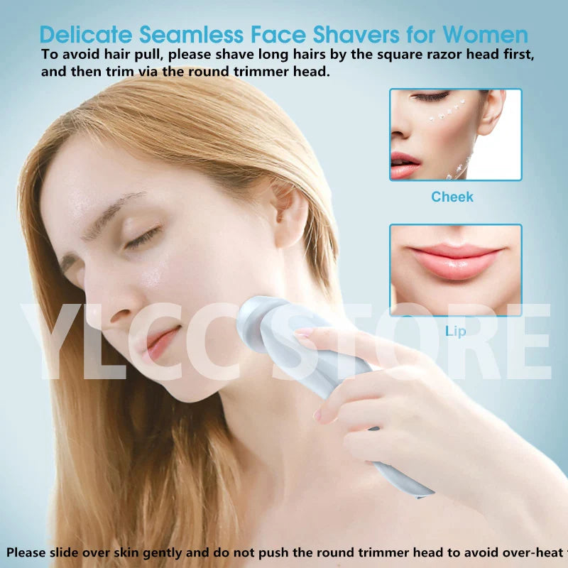 2-in-1 Electric Razor – Bikini Trimmer & Face Shaver for Women