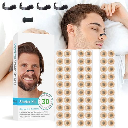 Nasal Breathing Dilator Kit – Magnetic Nose Clips & Strips for Sleep & Sports