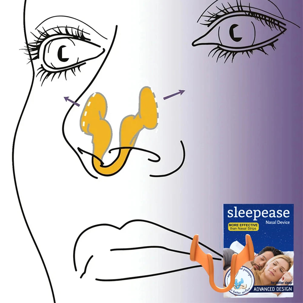 Silicone Anti-Snoring Nose Clip – Nasal Dilator for Better Breathing and Sleep