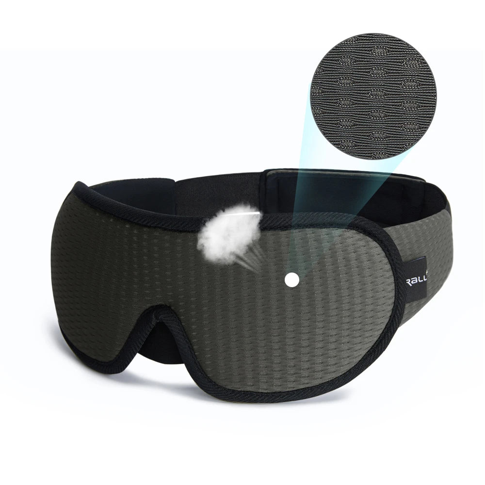 3D Padded Sleep Mask – Light-Blocking Eye Shade & Sleeping Aid
