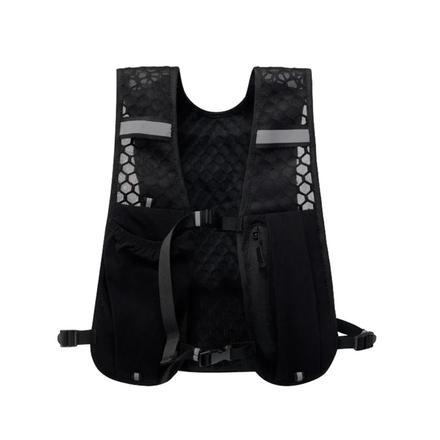Lightweight Running Vest with Hydration & Phone Storage – Reflective Sports Chest Pack for Biking and Jogging