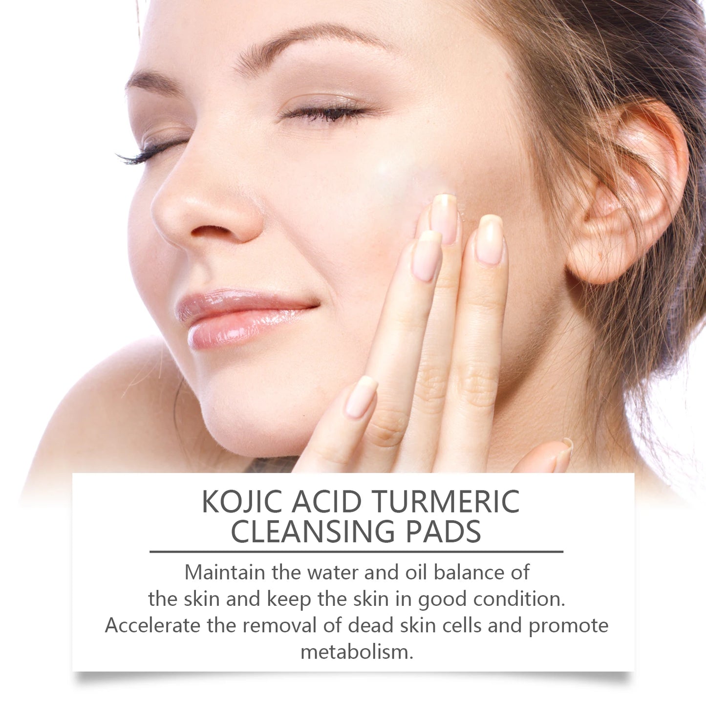 40pcs Turmeric Kojic Acid Cleansing Pads – Gentle Exfoliating Pads for Dark Spots, Brightening & Daily Skin Care