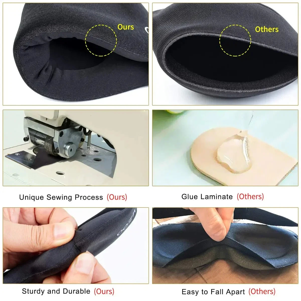 3D Contoured Eye Mask – Light-Blocking Sleep Blindfold for Men & Women