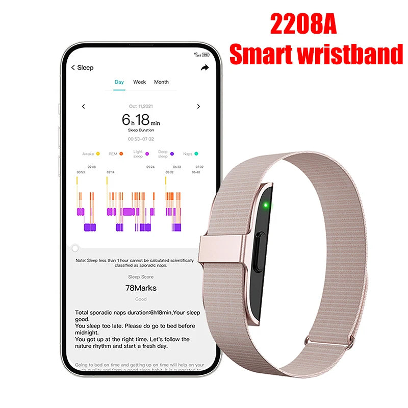 2208A Smart Bracelet – Heart Rate & Blood Pressure Fitness Tracker