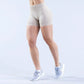 High-Waist Yoga Shorts – Solid Color Fitness & Running Leggings