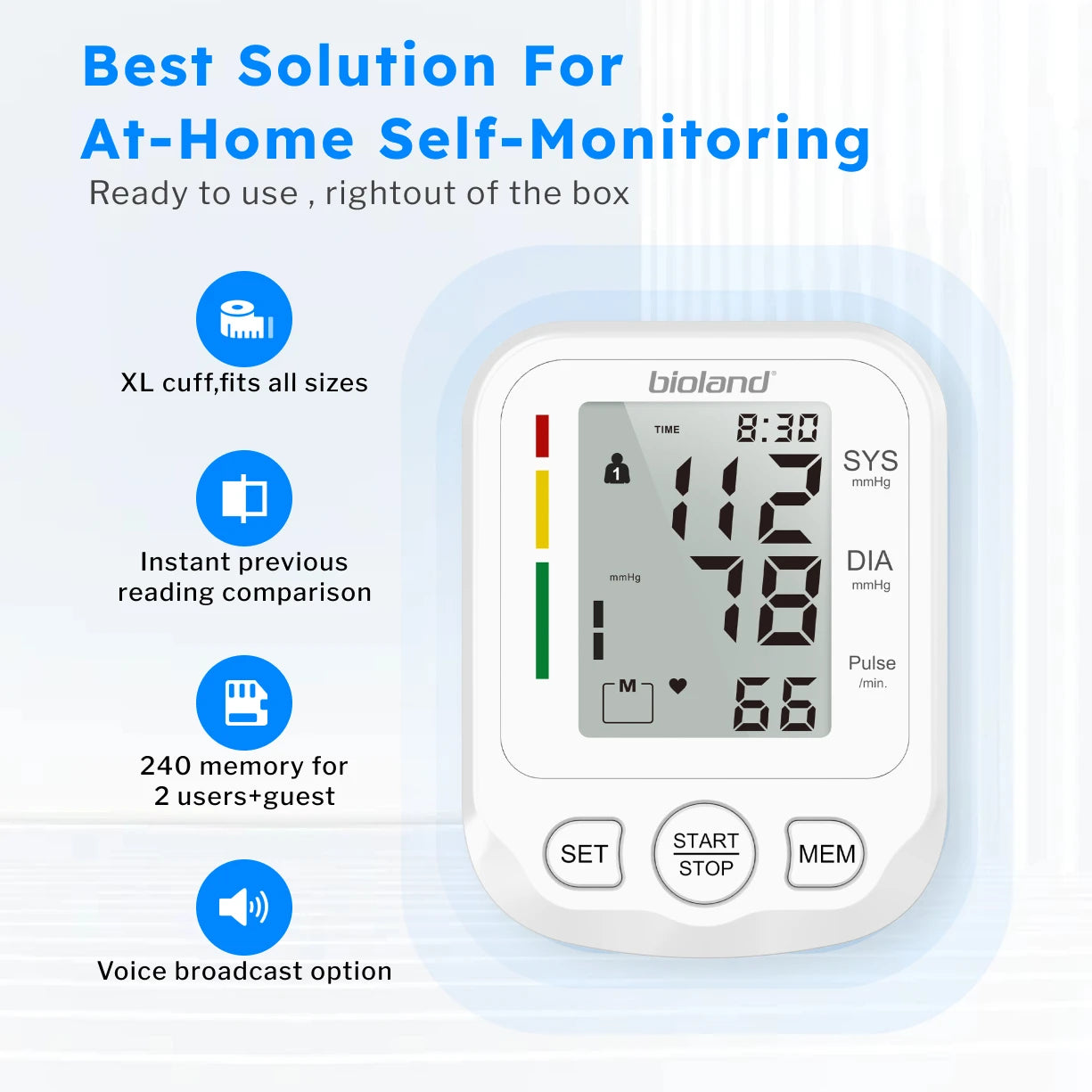 Bioland 2005 Blood Pressure Monitor – Automatic Upper Arm Digital Tensiometer