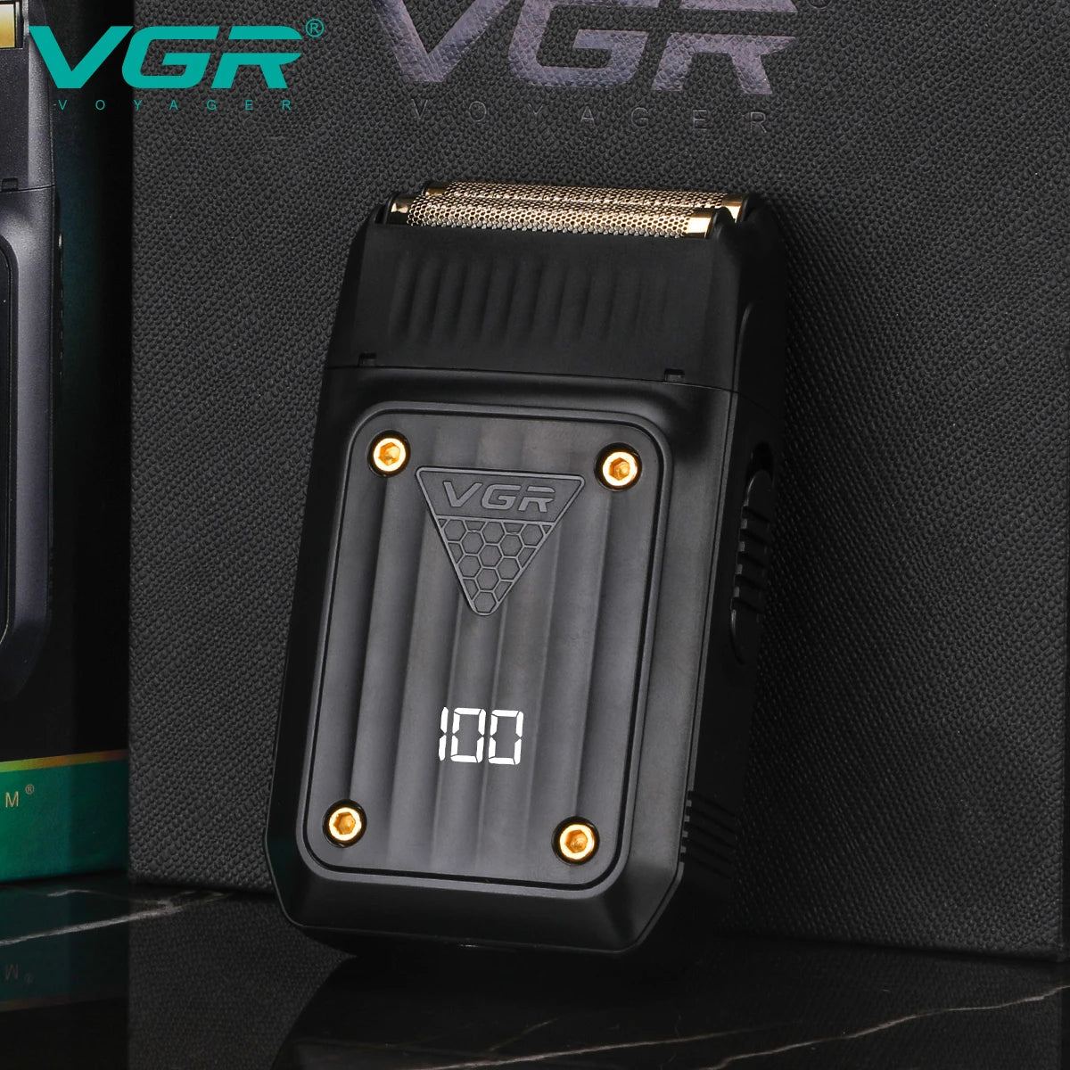 VGR V-363 Professional Electric Shaver with Digital Display – Rechargeable Beard Trimmer for Men