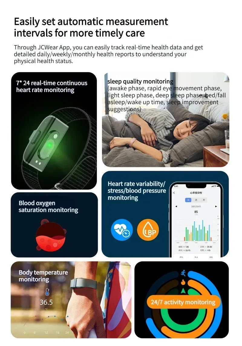 2208A Smart Bracelet – Heart Rate & Blood Pressure Fitness Tracker