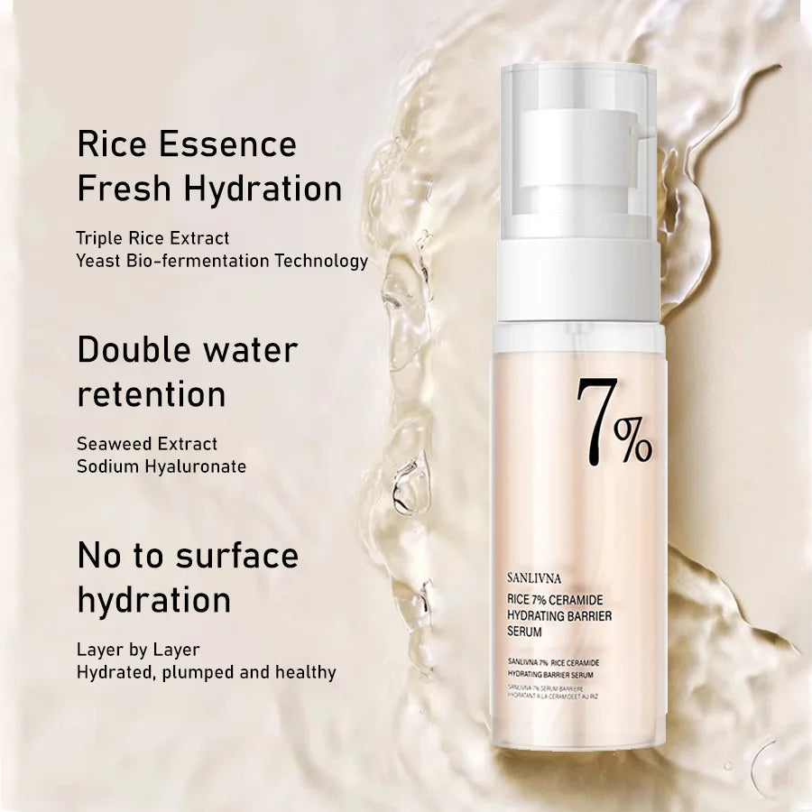 Rice Toner & Cleanser Set – 70% Rice Extract Serum with Niacinamide, Deep Cleansing Foam & Moisturizer for Dry Skin
