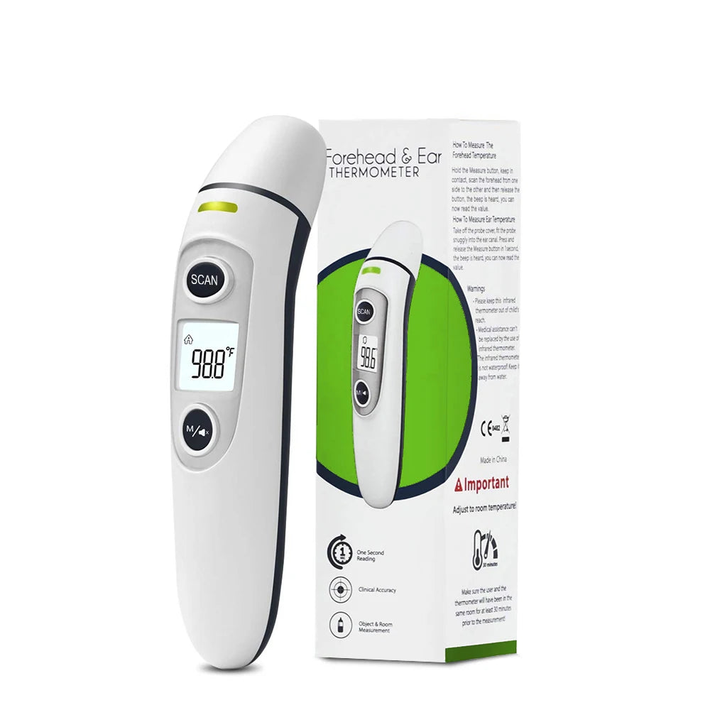 Kingclinic Digital Thermometer – Ear & Forehead 1s Reading for Adults & Kids