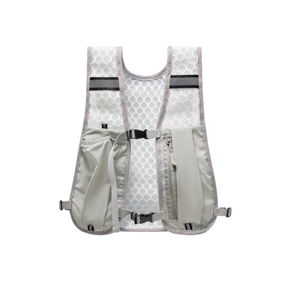 Lightweight Running Vest with Hydration & Phone Storage – Reflective Sports Chest Pack for Biking and Jogging