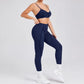 Women’s Seamless Yoga Set – High-Waist Leggings & Backless Sports Bra