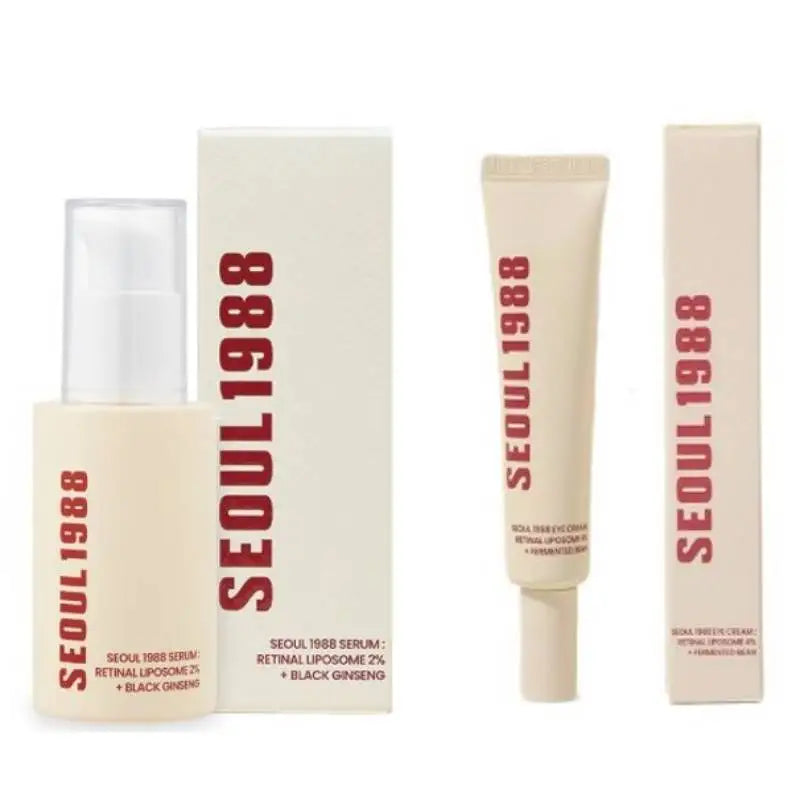 Korean 1988 Retinol Face Serum – Black Ginseng, Niacinamide & Vitamin C Anti-Aging Ampoule for Firming and Wrinkle Care