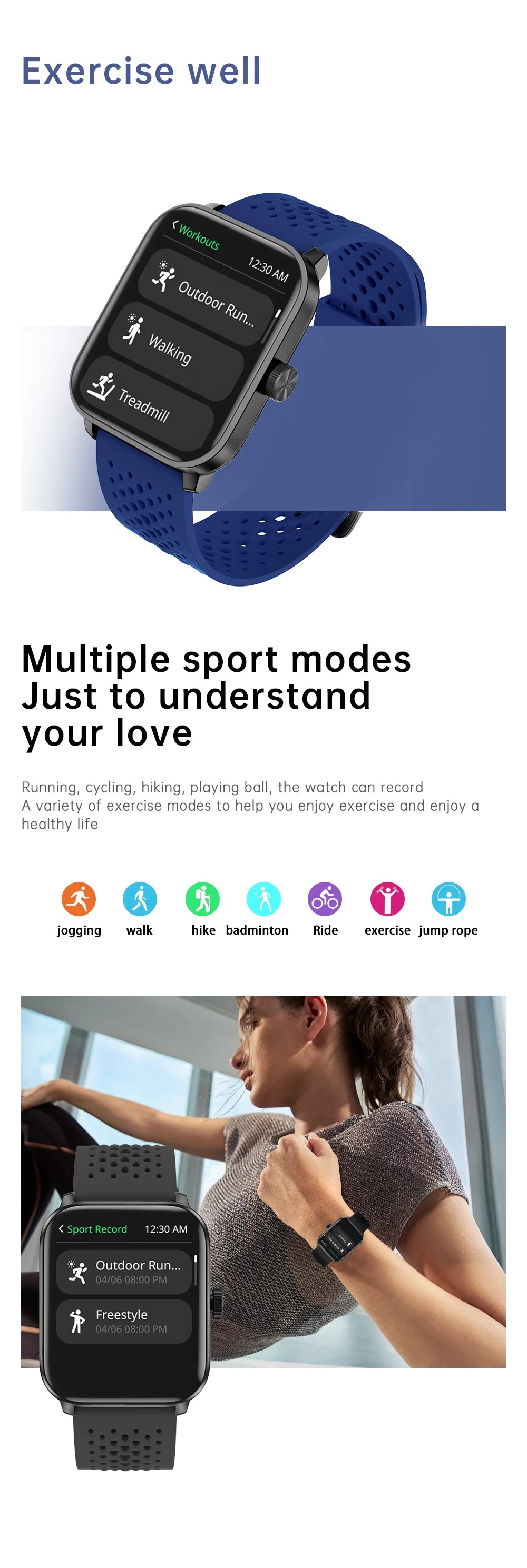Men’s 1.85" Smart Watch – Heart Rate & SpO₂ Monitor with Multi-Sport Modes