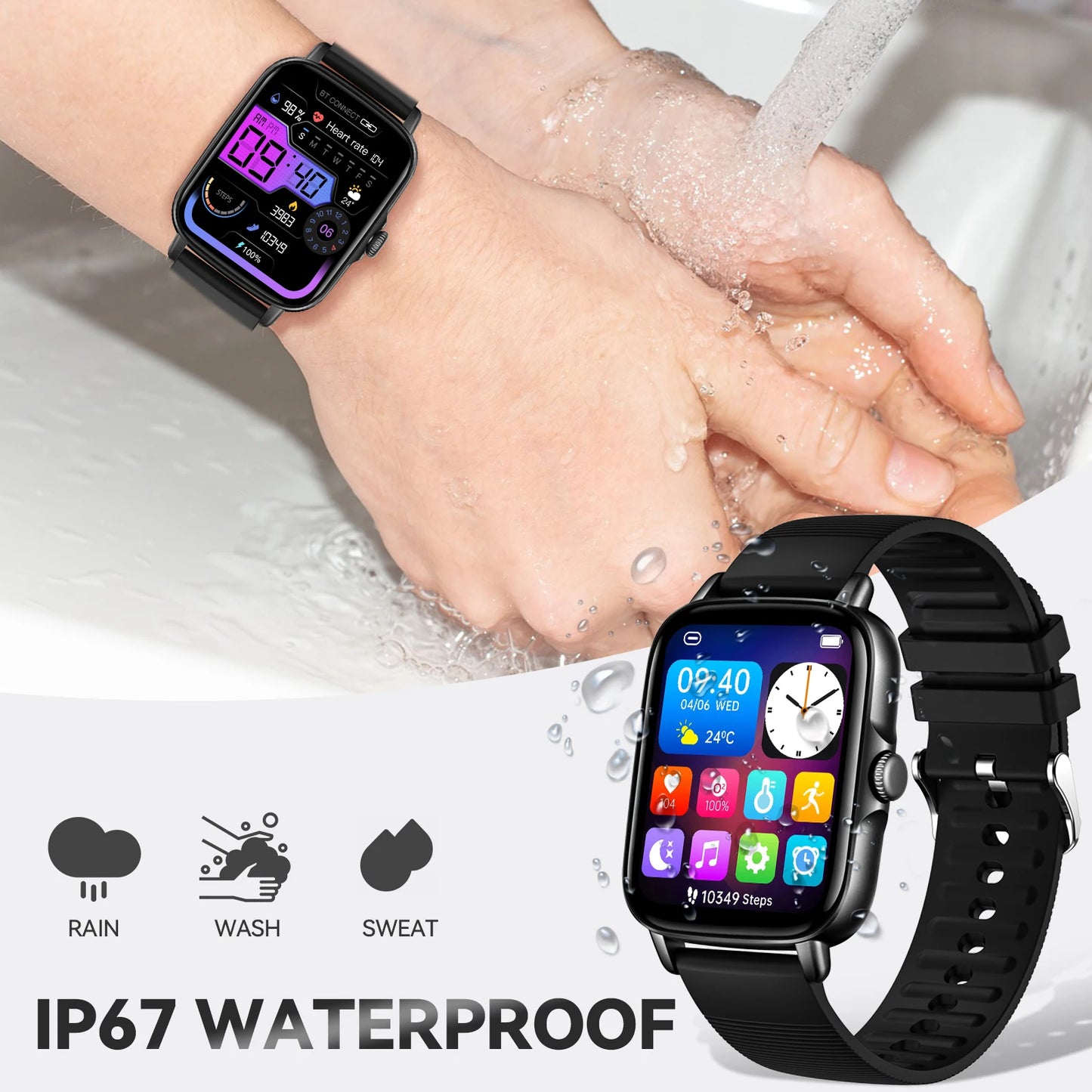 EIGIIS 2025 Smart Watch – Fitness Tracker with Heart Rate & Sleep Monitor