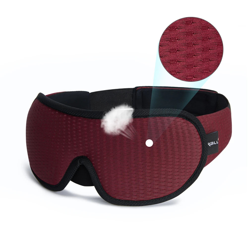 3D Padded Sleep Mask – Light-Blocking Eye Shade & Sleeping Aid
