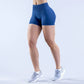 High-Waist Yoga Shorts – Solid Color Fitness & Running Leggings