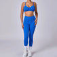 Women’s Seamless Yoga Set – High-Waist Leggings & Backless Sports Bra