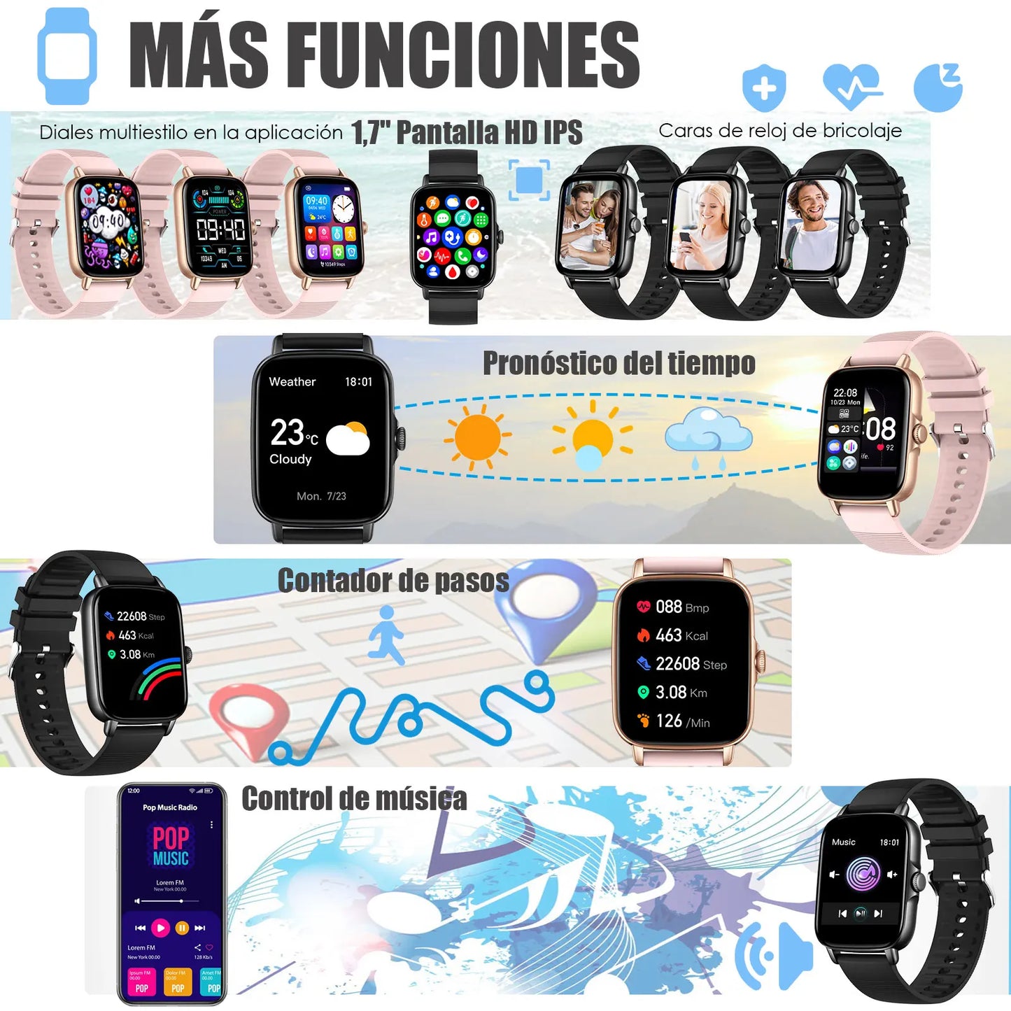 EIGIIS 2025 Smart Watch – Fitness Tracker with Heart Rate & Sleep Monitor